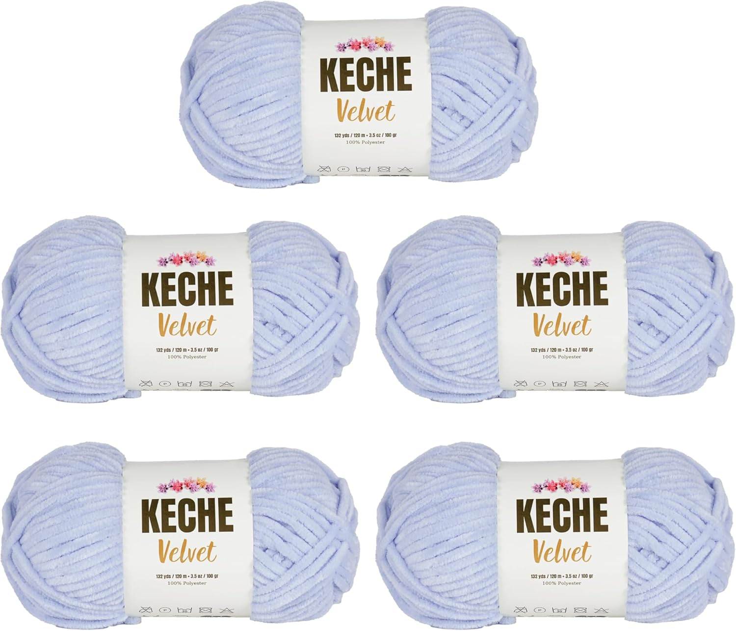 Velvet Yarn for Crocheting, Soft Chenille Bulky Baby Blanket Amigurumi Yarn 100 Gr (132 Yds) - Latte