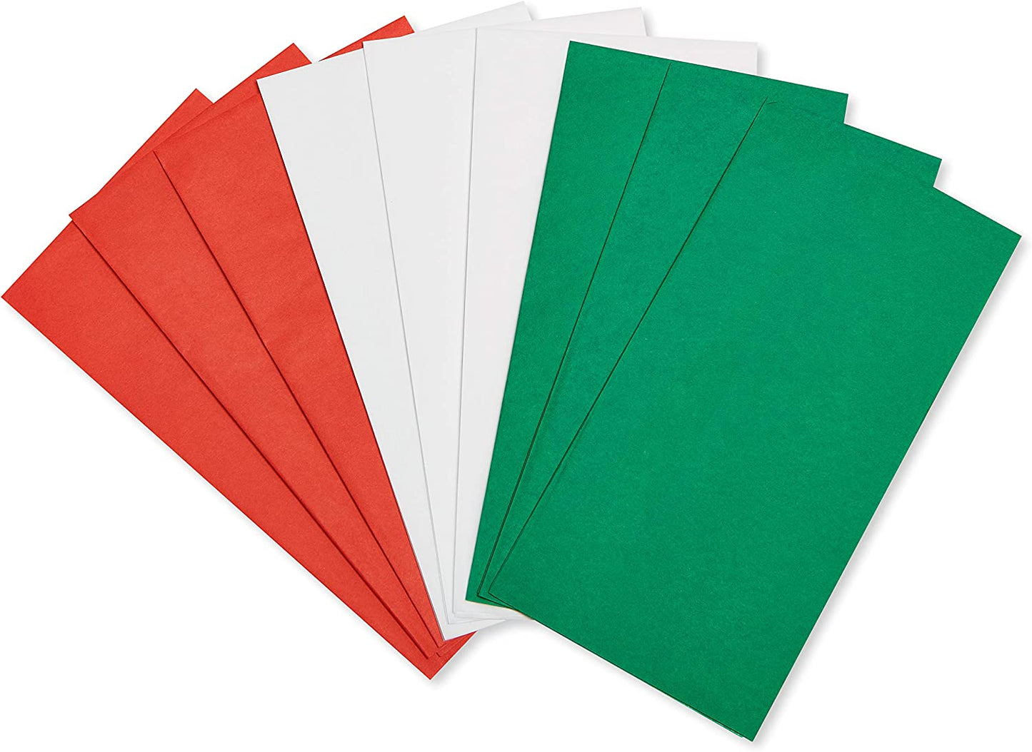 125 Sheets 20 In. X 20 In. Bulk Tissue Paper (Red, Green, White) for Christmas, Birthdays, Holidays and All Occasion