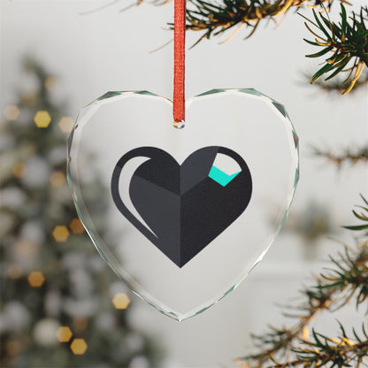 Chrome 3D Heart | Crystal Glass Heart Ornament for Valentines Decor | Lover, Galentine, Family Gift | Y2K Modern Aesthetic
