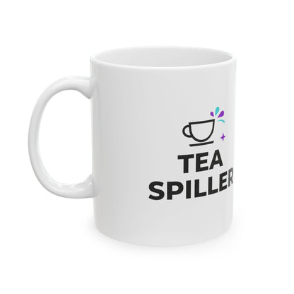 Thanks For Always Spilling The Tea | 11oz Ceramic Mug for Gossip Bestie | Galentine’s & Friends Gift | Y2K Valentine Aesthetic