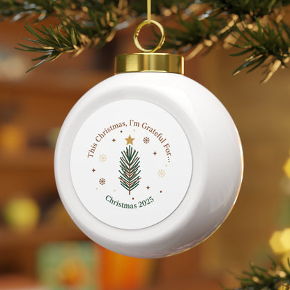Christmas Ball Ornament - Christmas 2025 Vintage Keepsake