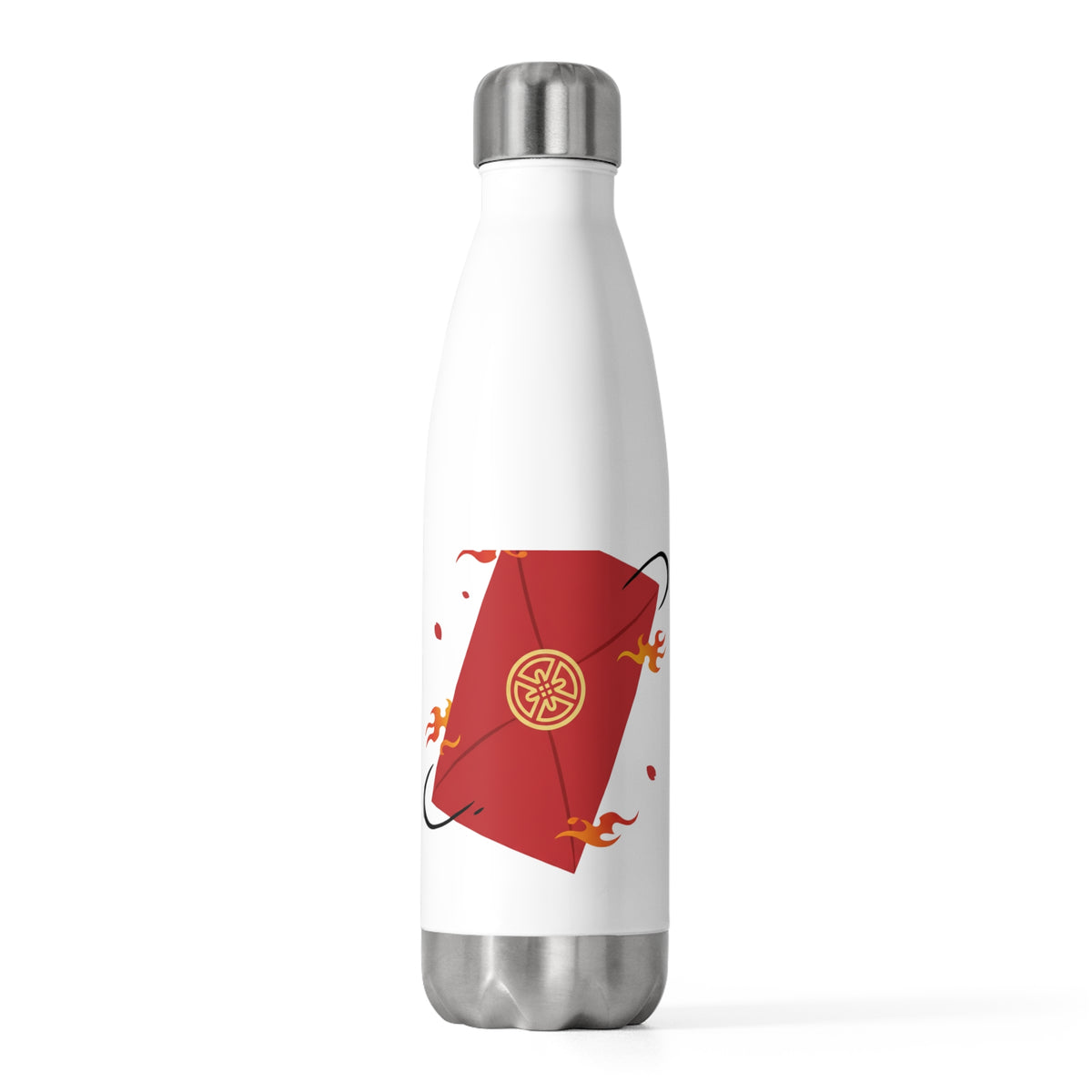 Red Envelope Horse Emblem (Gold Foil) | 20oz Insulated Stainless Steel Tumbler Bottle | Lunar New Year Gift for Family & Teachers | Festive Red