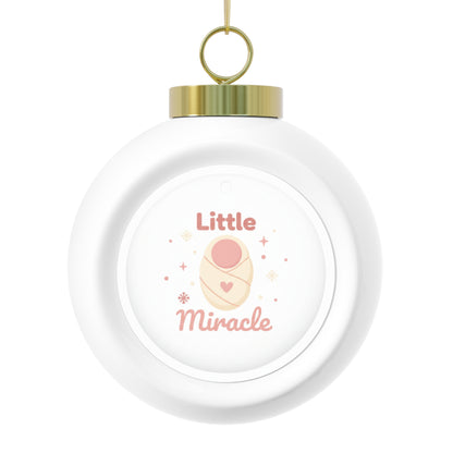 Ceramic Christmas Ball Ornament - Little Miracle