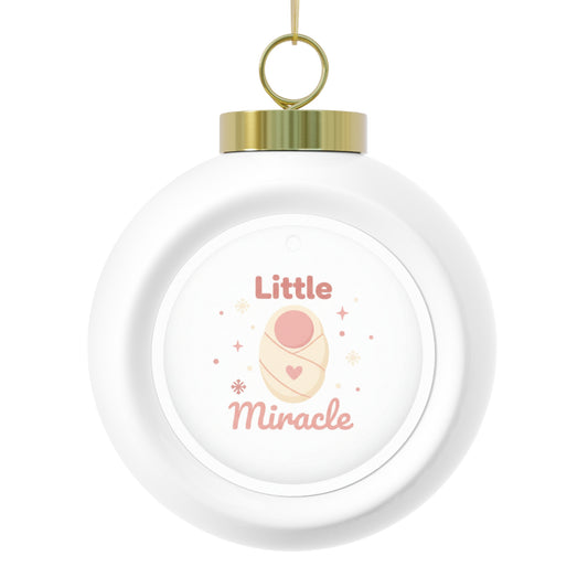 Ceramic Christmas Ball Ornament - Little Miracle