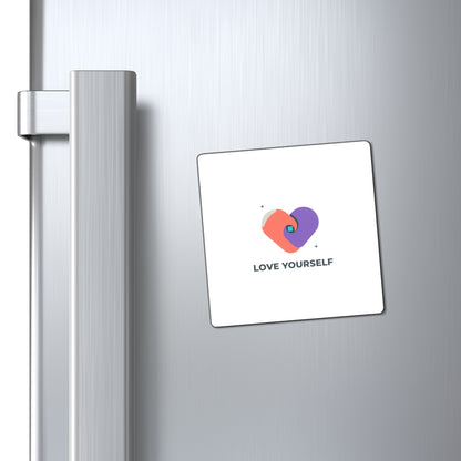 Minimal Love Heartline | Minimalist Sublimation Magnet Set | Galentine’s & Valentine Gift for Friends | Clean Modern Aesthetic