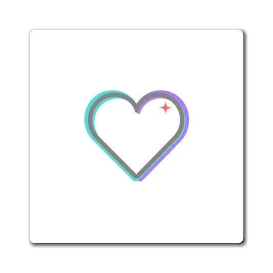 Continuous Line Heart | Minimalist Sublimation Magnet Set | Valentine & Galentine Gift for Teens & Gen Z | Aesthetic Black & White