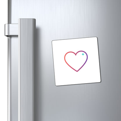 Minimal Outline Heart | Aesthetic Sublimation Magnet for Locker & Fridge | Galentine’s, Valentine’s, Teen Gift | Y2K Clean