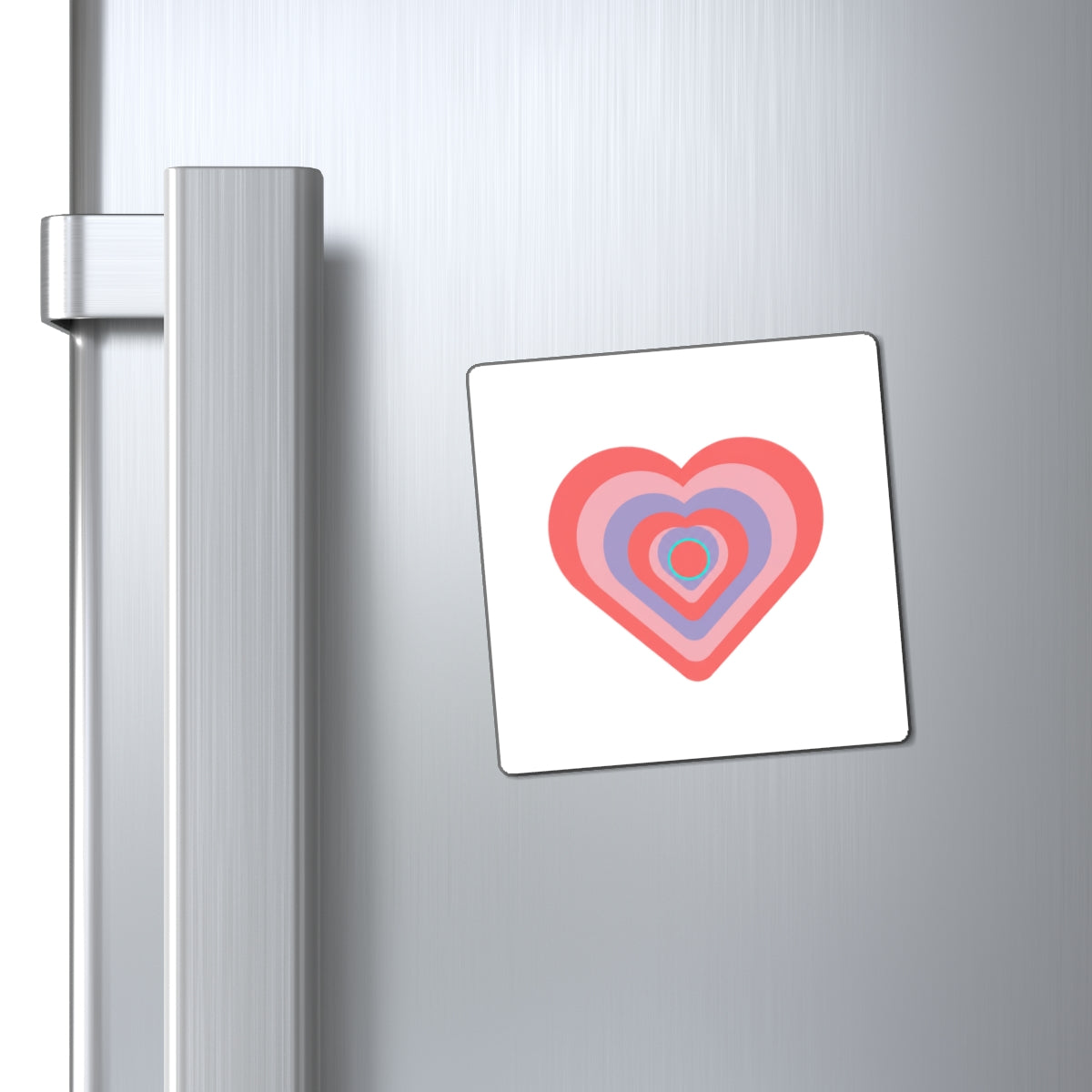 Radial Heart Energy Pulse | Sublimation Fridge Magnet Set | Valentine & Galentine Gift for Friends/Family | Y2K Aesthetic