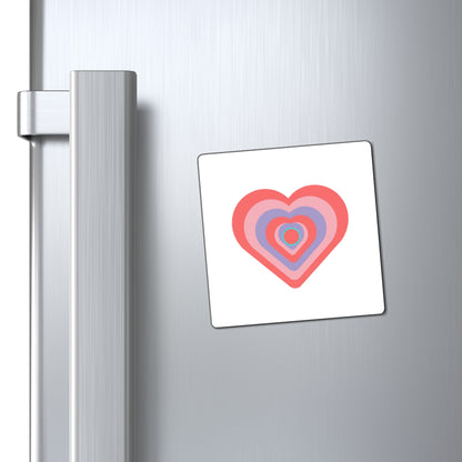 Radial Heart Energy Pulse | Sublimation Fridge Magnet Set | Valentine & Galentine Gift for Friends/Family | Y2K Aesthetic