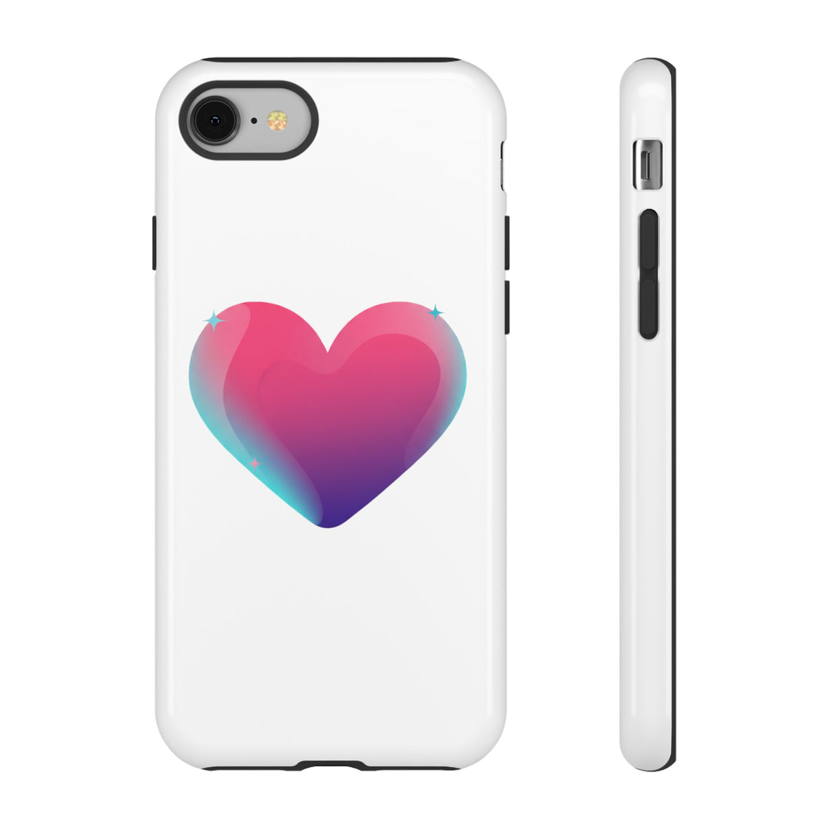 Gradient Blob Heart | iPhone 17 Slim Glossy Case, Protective & Cute | Valentine, Galentine, Lover & Bestie Gift | Y2K Aesthetic