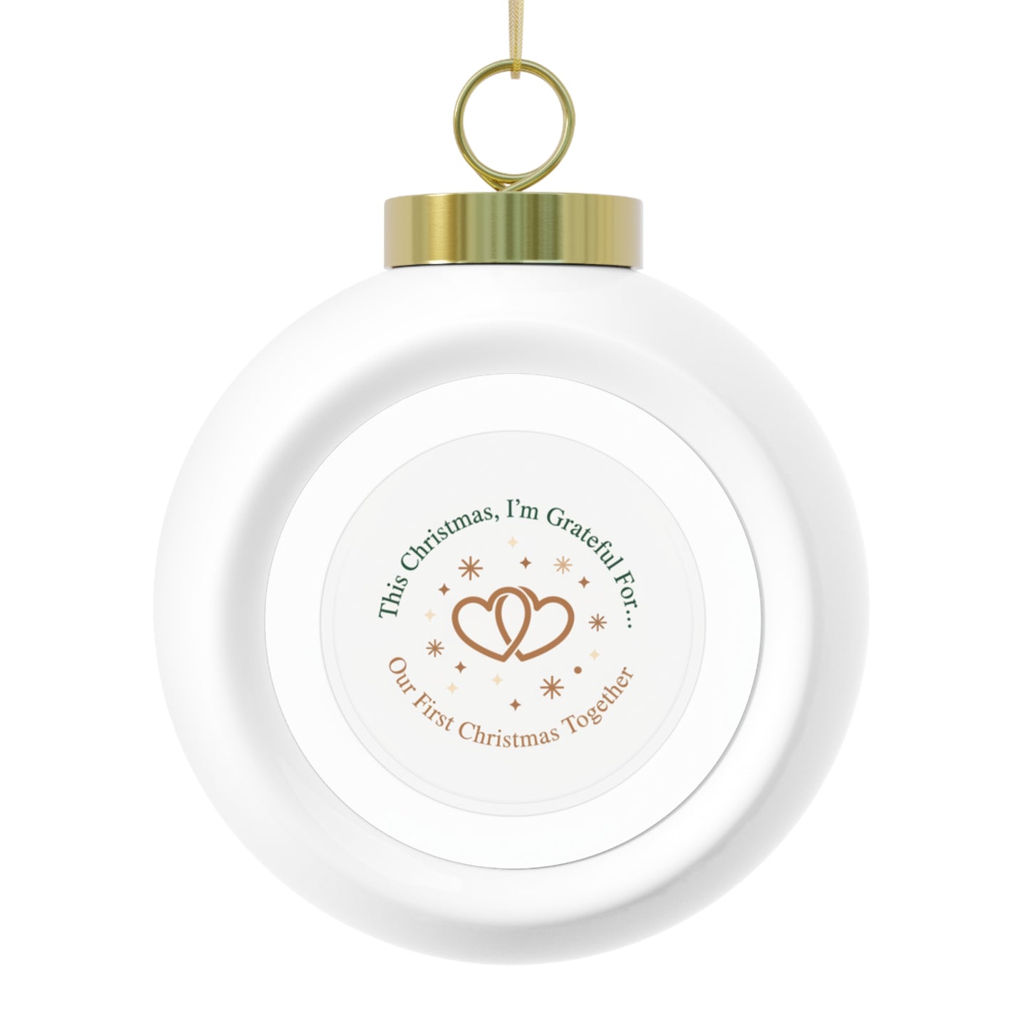 Christmas Ball Ornament — Our First Christmas Together Ceramic Keepsake