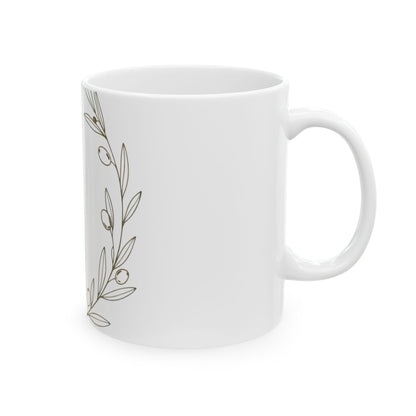 11oz Ceramic Mug, Olive Branch Duo, Family Gift, Friend Gift