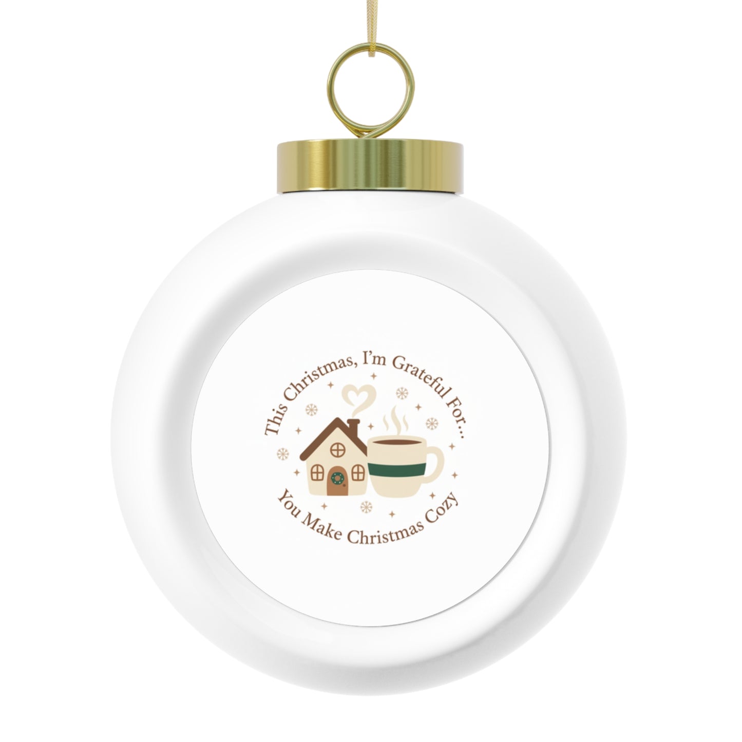 Ceramic Christmas Ball Ornament — You Make Christmas Cozy