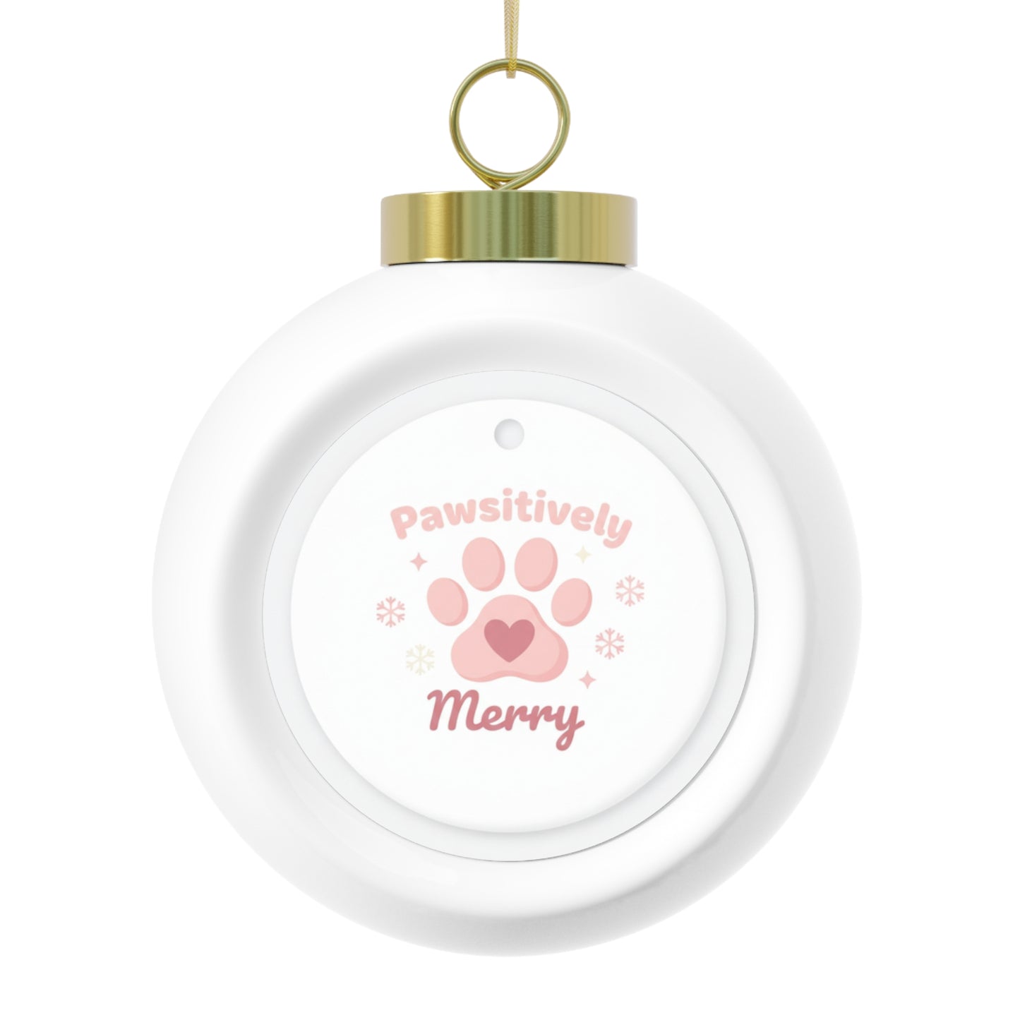 Christmas Ball Ornament - Pawsitively Merry Pet Holiday Design