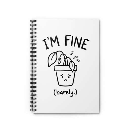 Spiral Journal Notebook, Anxious Plant, School Gift, Book Collector