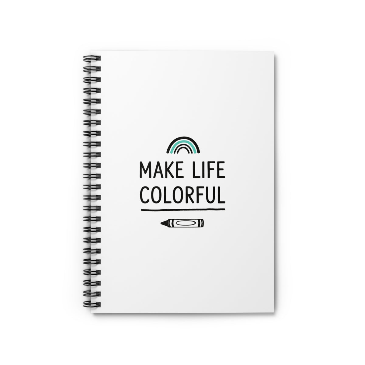 Spiral Journal Notebook, Make Life Colorful, School Gift, Book Collector