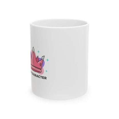 Crown Energy Heart Jewel | 11oz Ceramic Coffee Mug for Self-Love | Galentine’s & Friend Gift | Minimalist Y2K Gradient