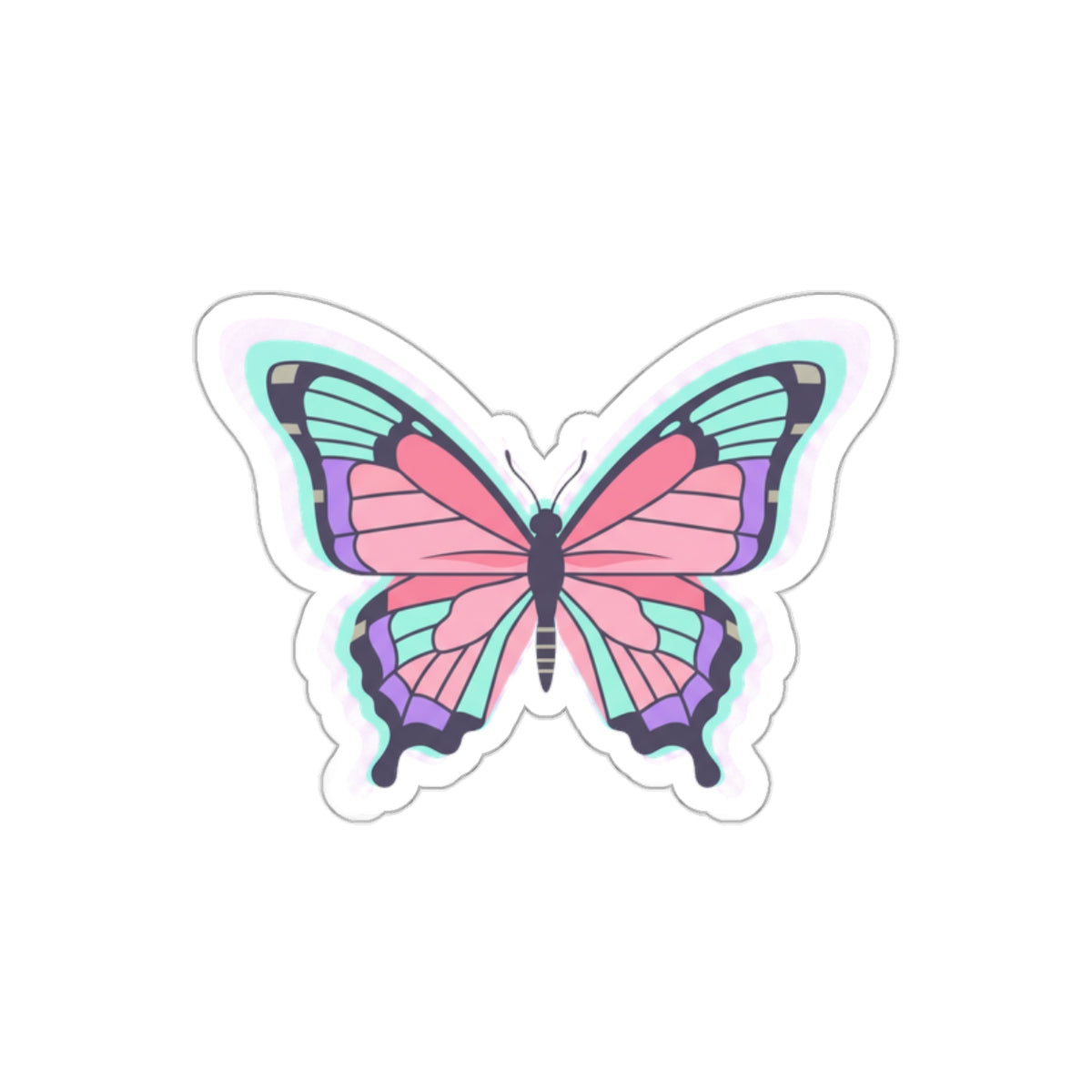 Holographic Gradient Butterfly | Die-Cut Vinyl Sticker for Laptop & Water Bottle | Valentine & Galentine Gift | Y2K Aesthetic