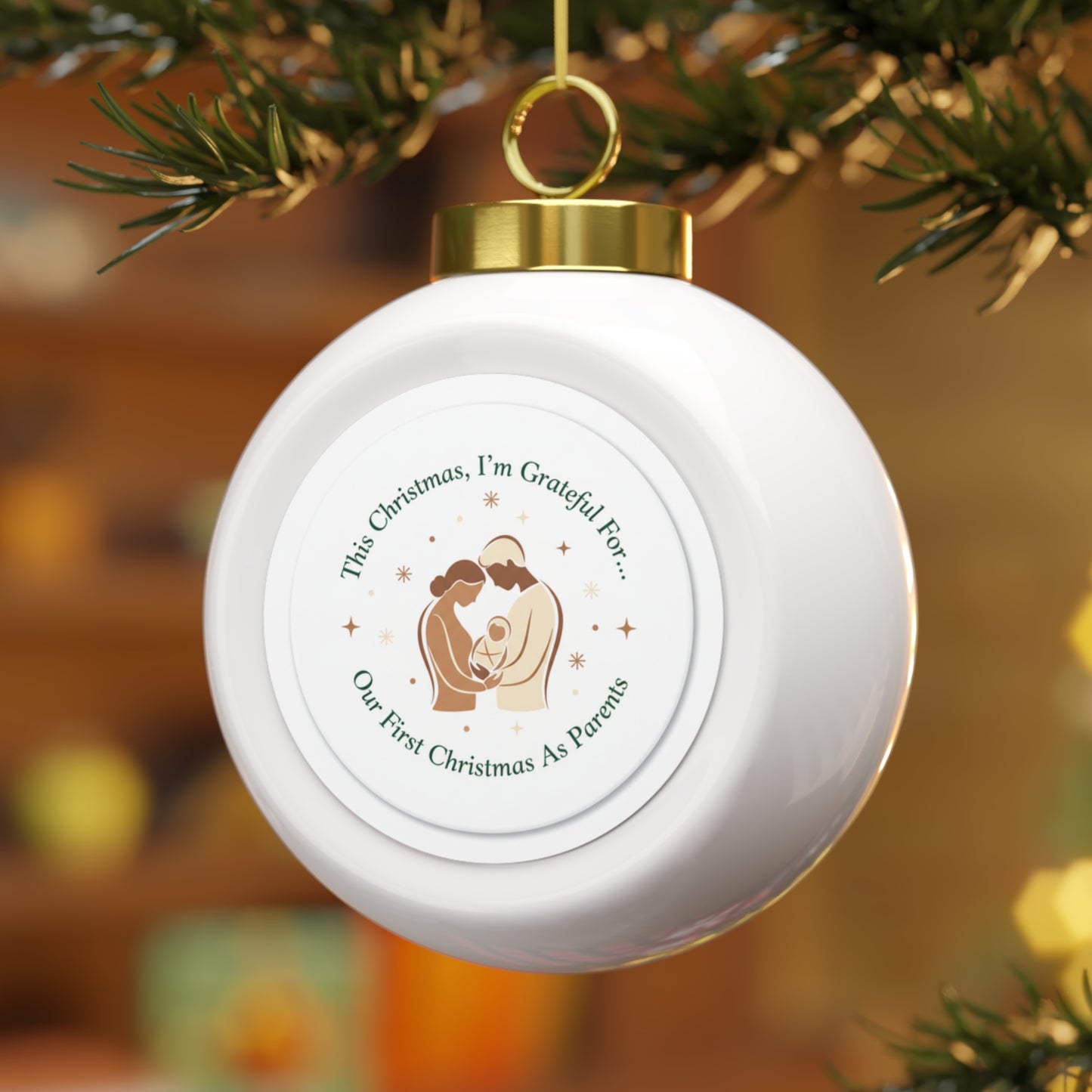 Christmas Ball Ornament — Our First Christmas As Parents