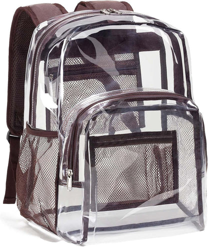 Clear Backpack Heavy Duty - PVC Transparent Backpack Large Clear Book Bag for College Work