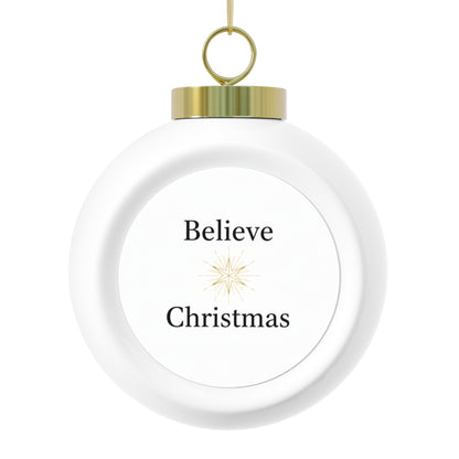 Christmas Ball Ornament - Vintage Believe Design