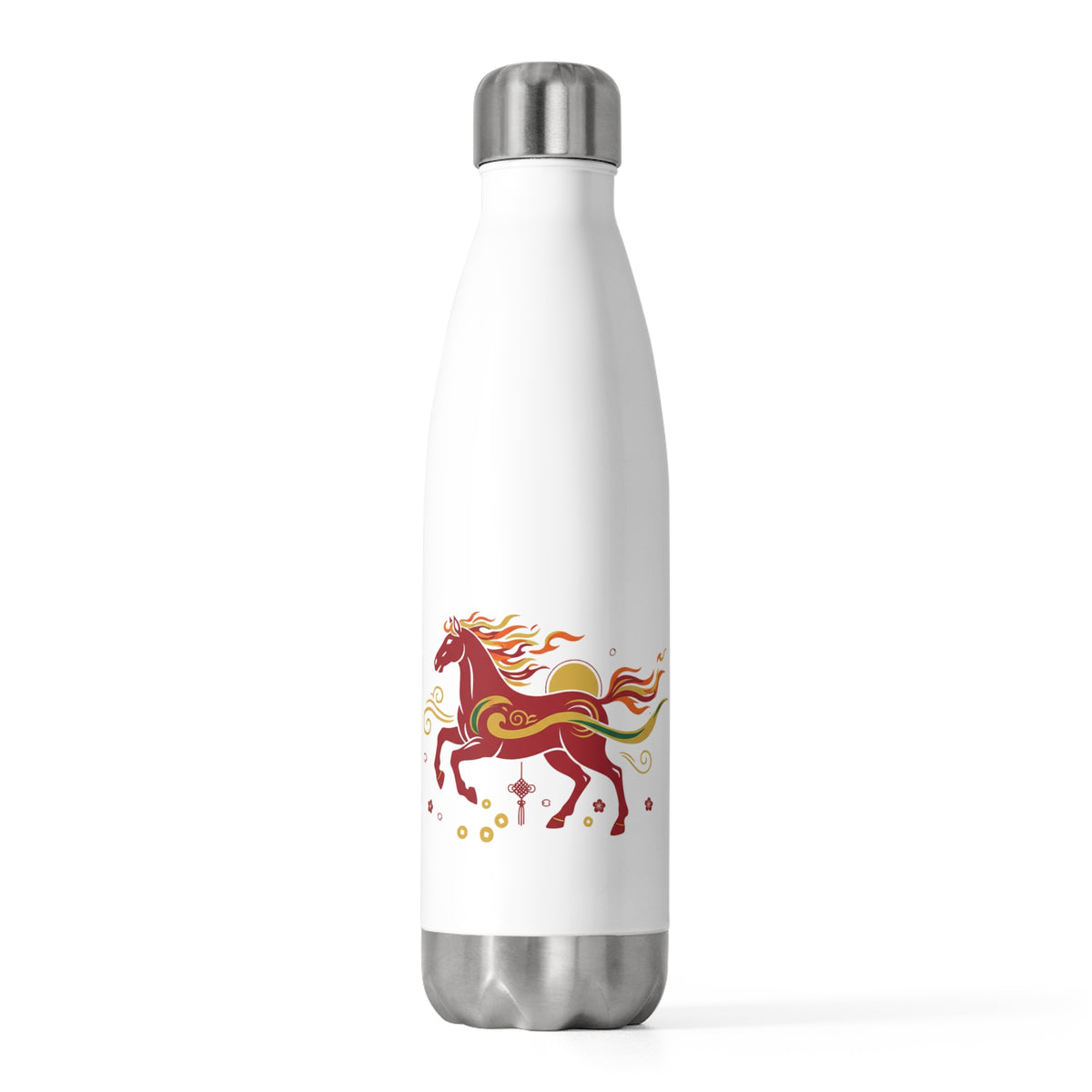 Fire Horse Galloping Silk Road | 20oz Insulated Stainless Steel Tumbler Bottle | Lunar New Year 2026 Gift | Paper Cut Art