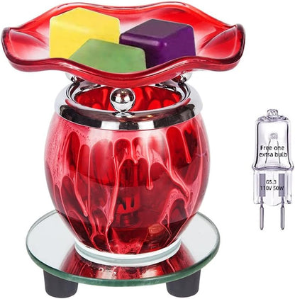 Electric Oil Melt Warmer Electric Wax Melt Warmer Wax Melter Fragrance Oil Warmer Burner(Lw Red 2)