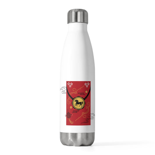 Fire Horse Red Envelope (Gold Foil) | 20oz Insulated Stainless Steel Tumbler | Lunar New Year Gift for Family & Friends | Bold Red