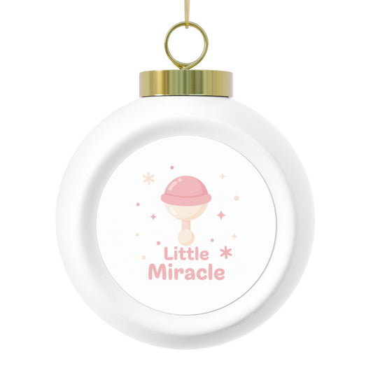 Ceramic Christmas Ball Ornament - Little Miracle