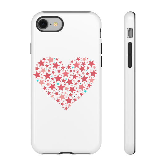 Star Cluster Heart | iPhone 17 Slim Glossy Case, Sparkle Protection | Valentine & Galentine Gift | Y2K Aesthetic Pink Gold