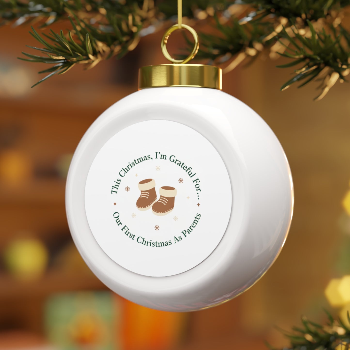 Christmas Ball Ornament - Our First Christmas As Parents