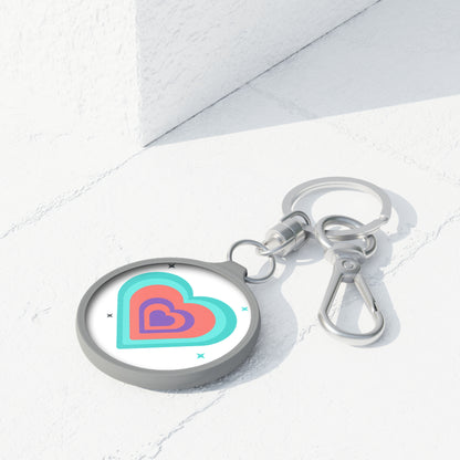 Neon Heart Glow | Keyring Tag + Bag Charm Accessory | Valentine, Galentine & Couple Gift | Y2K Aesthetic Pop