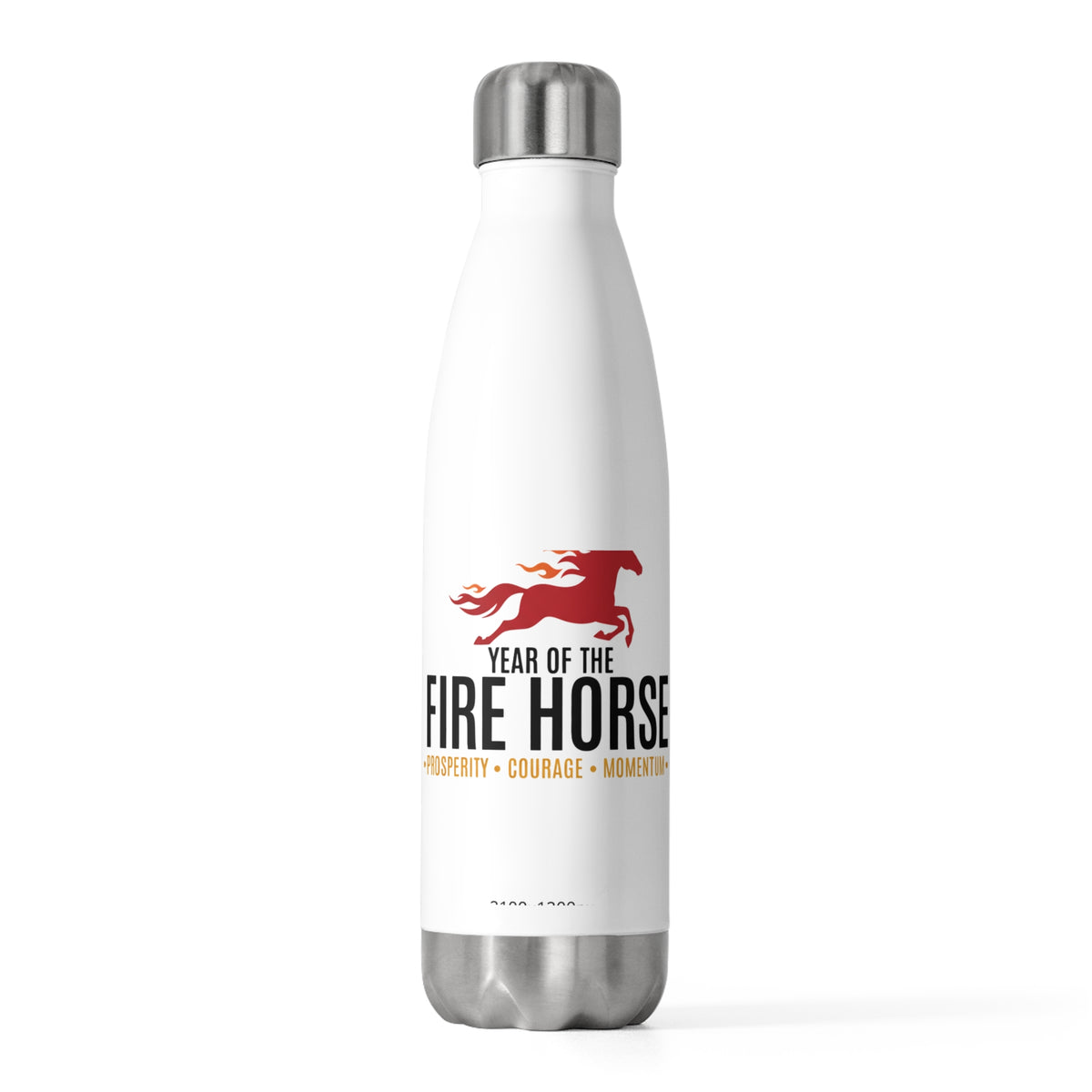 Fire Horse Pose 020 | 20oz Insulated Stainless Steel Tumbler Bottle | Lunar New Year 2026 Gift for Family & Friends | Red Gold
