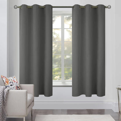 [2 Panels Cozlo Blackout Curtains for Bedroom with Grommet Black Out Room