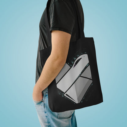 Chrome 3D Heart | Cotton Tote Bag for Everyday Carry | Valentine & Galentine Gift for Lover/Friend | Y2K Aesthetic