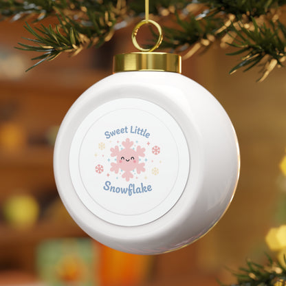 Ceramic Christmas Ball Ornament – Sweet Little Snowflake