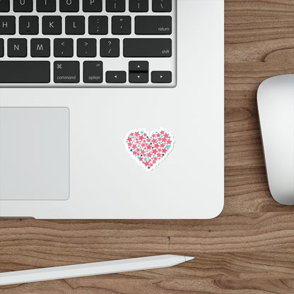 Star Cluster Heart | Die-Cut Vinyl Sticker for Laptops & Water Bottles | Valentine & Galentine Gift | Y2K Aesthetic Pink Gold