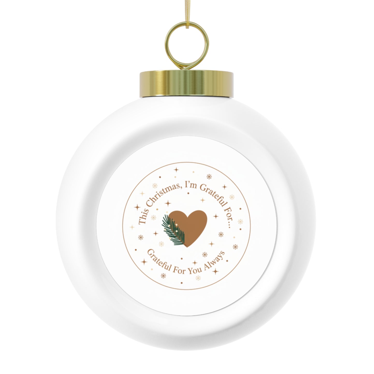 Ceramic Christmas Ornament — Grateful For You Always