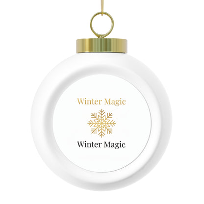 Christmas Ball Ornament - Winter Magic Ceramic Holiday Ornament