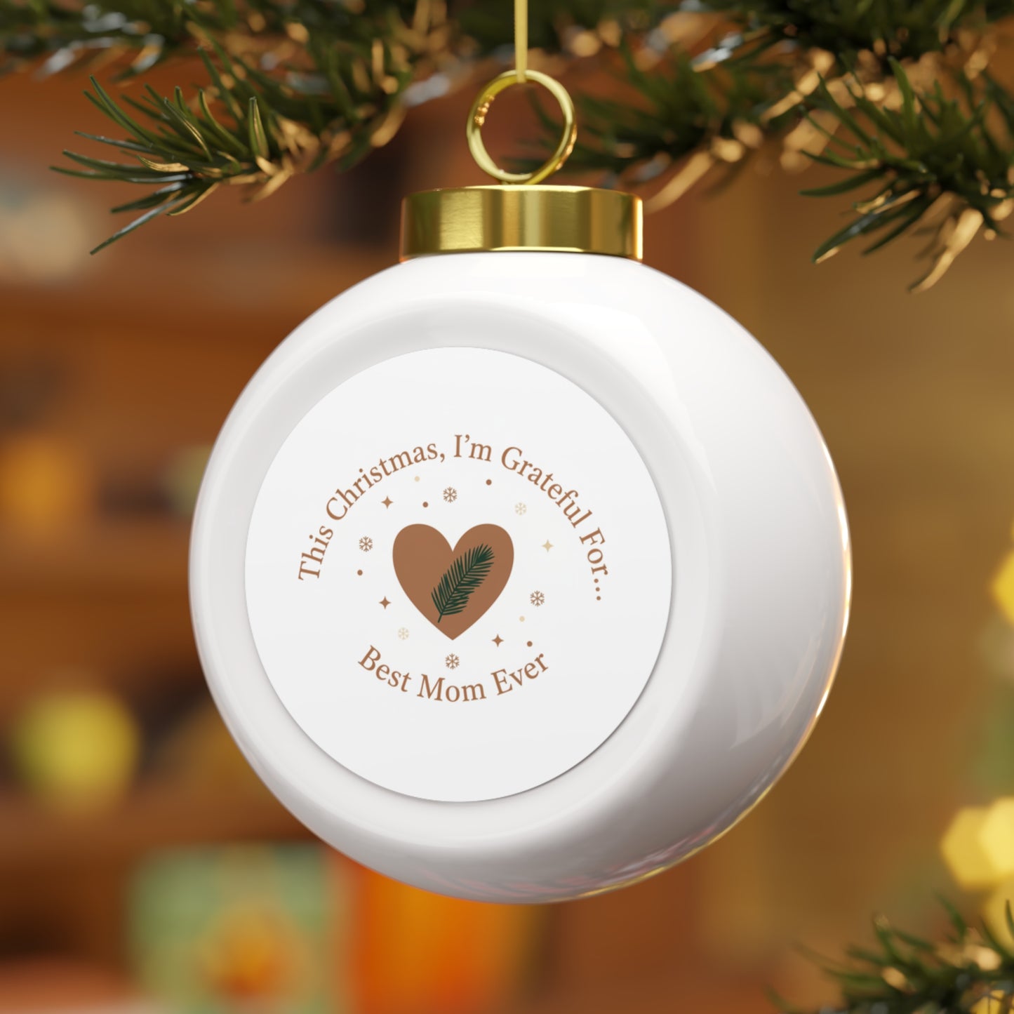 3" Ceramic Christmas Ornament - Best Mom Ever