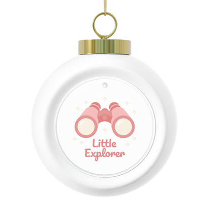 Christmas Ball Ornament Little Explorer – Glossy Ceramic Keepsake
