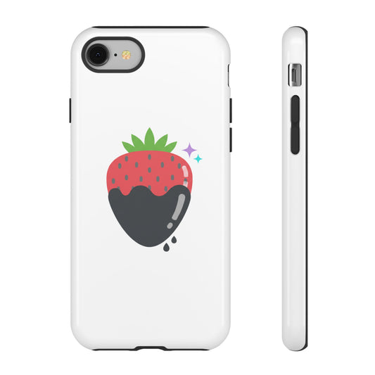 Chocolate-Dipped Strawberry | iPhone 17 Slim Glossy Case, Cute Valentine Phone Cover | Galentine’s, BFF & Couple Gift | Y2K Aesthetic