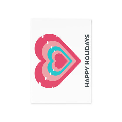 Neon Heart Glow | Valentine Holiday Greeting Card + Postcard | Lover, Galentine & Friend Gift | Y2K Pop Aesthetic