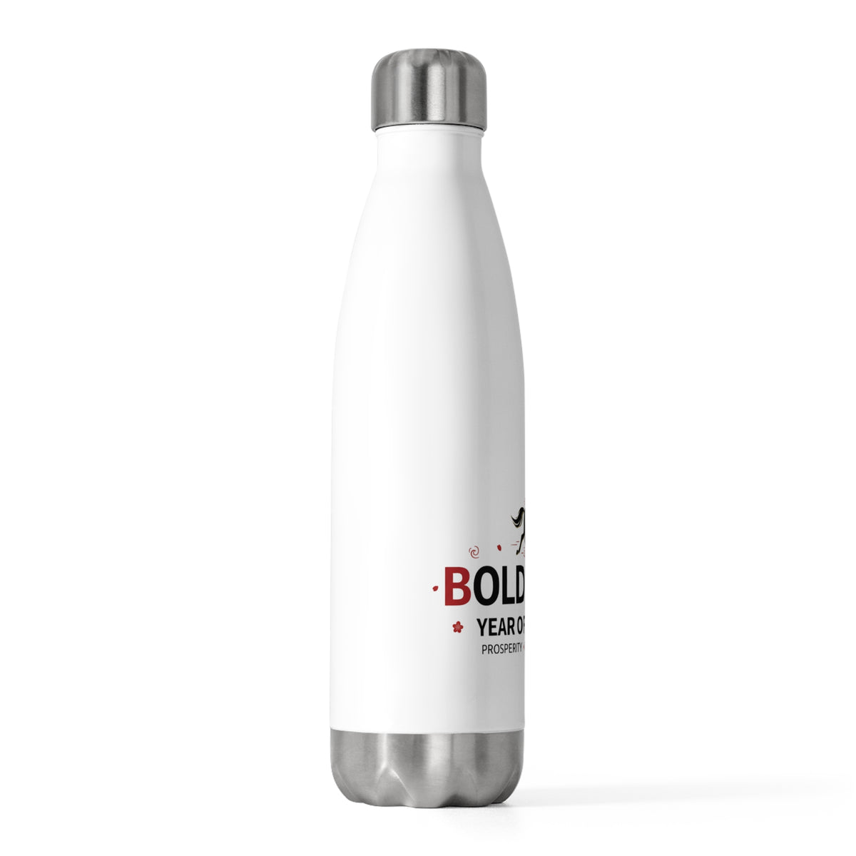 Fire Horse Pose 016 | 20oz Insulated Stainless Steel Tumbler Bottle | Lunar New Year Gift for Family & Teachers | Red Gold Festive