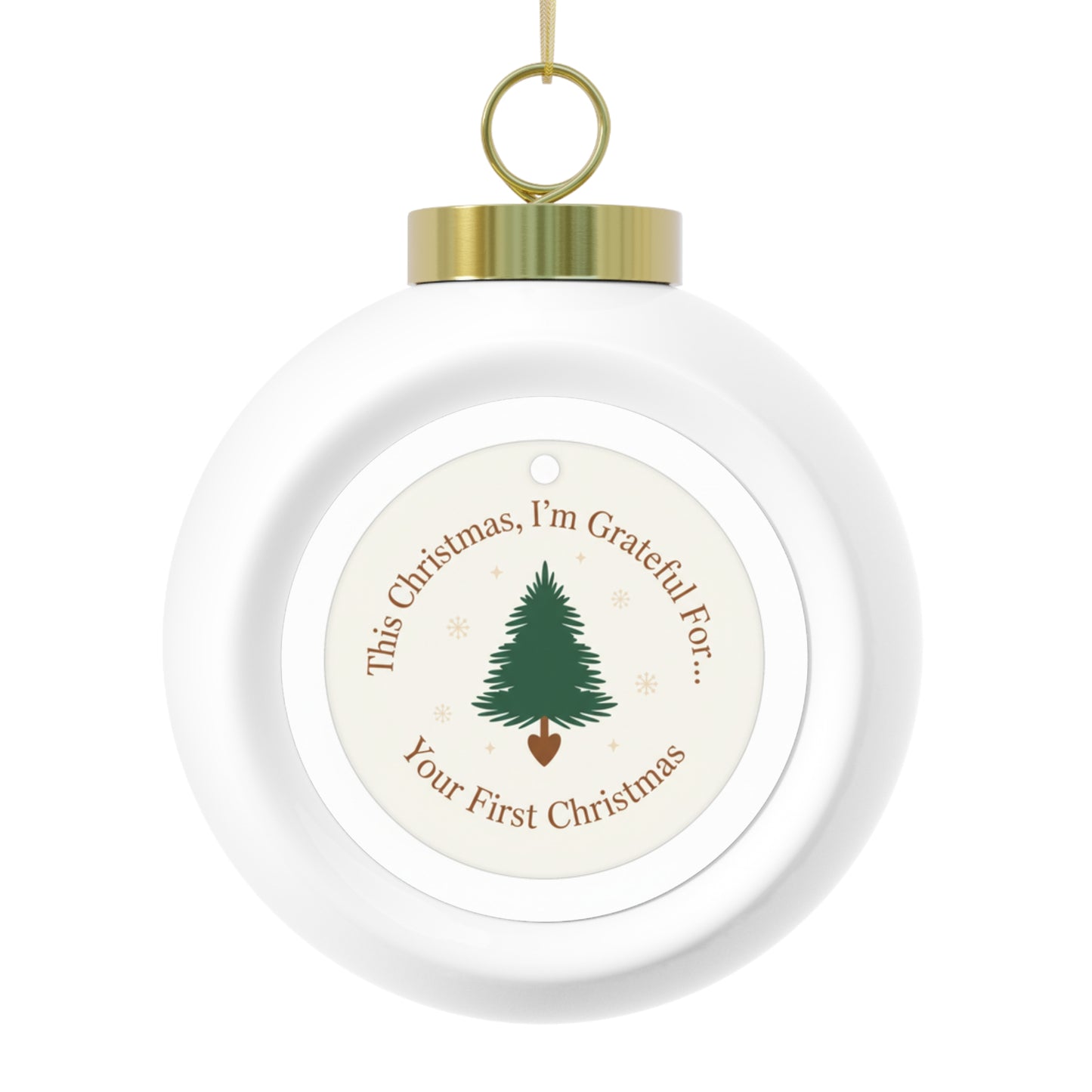 Christmas Ball Ornament — Your First Christmas Keepsake