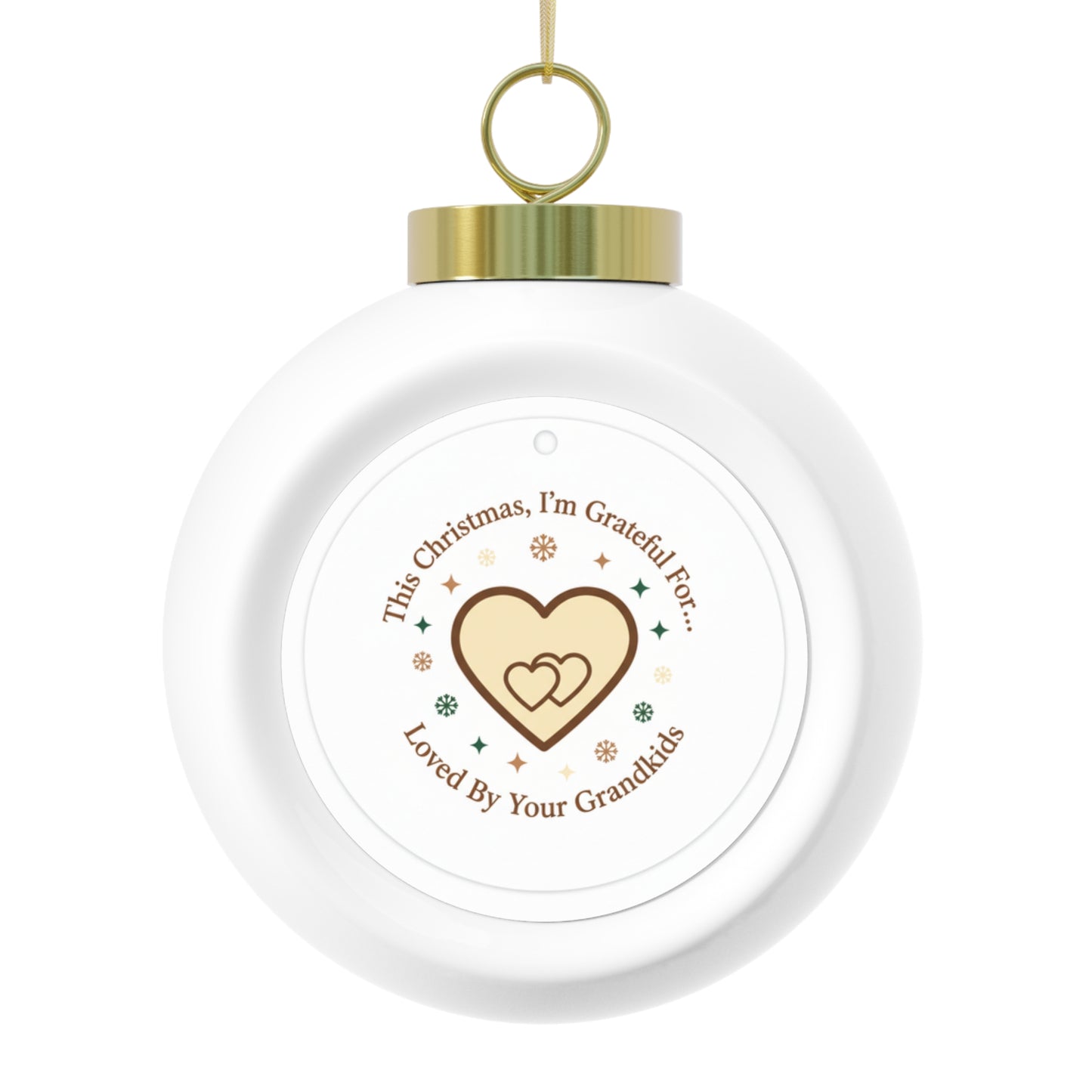 Ceramic Christmas Ornament - Loved By Your Grandkids