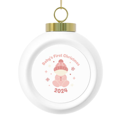 Christmas Ball Ornament — Baby's First Christmas