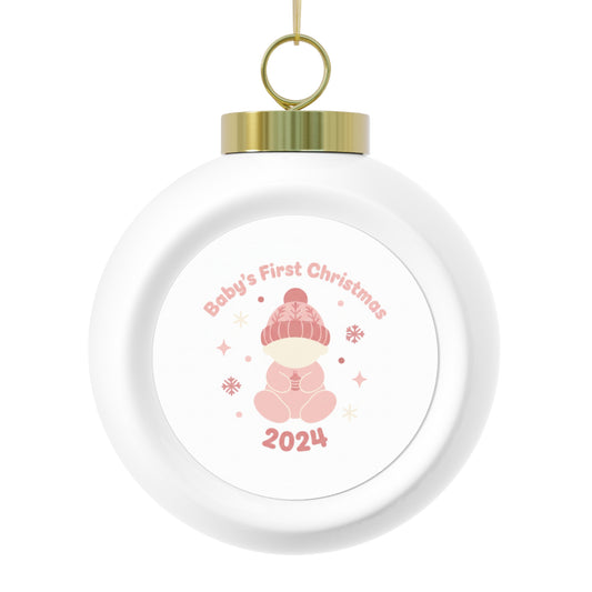 Christmas Ball Ornament — Baby's First Christmas