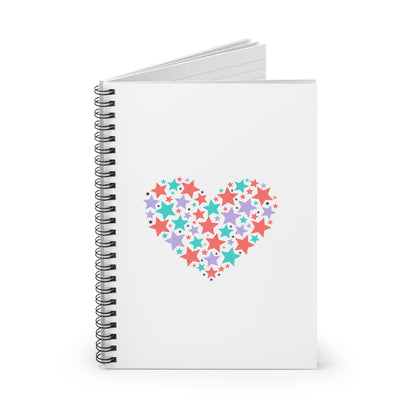 Star Cluster Heart | Spiral Journal Notebook for Notes & Doodles | Galentine’s & Back to School Gift | Y2K Valentine Aesthetic