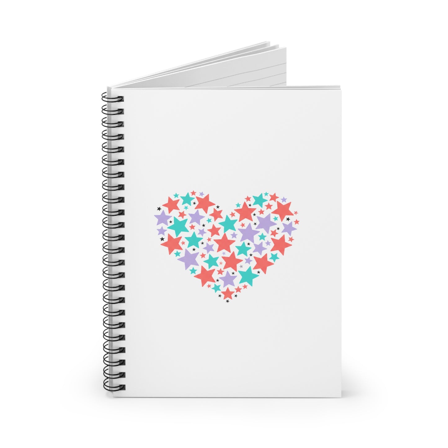 Star Cluster Heart | Spiral Journal Notebook for Notes & Journaling | Galentine’s & Back to School Gift | Y2K Aesthetic Valentine